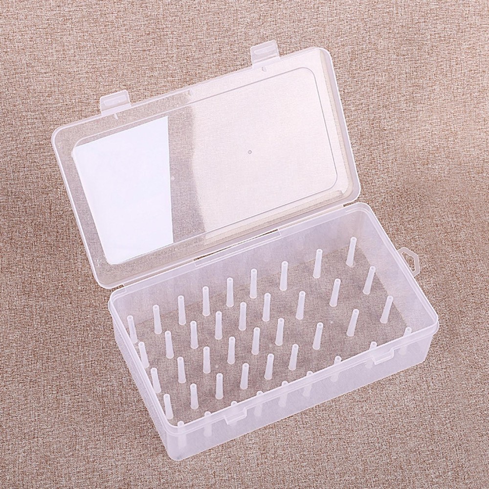 Sewing Thread Storage Box Transparent 42 Axis Sewing Yarn Spools Container