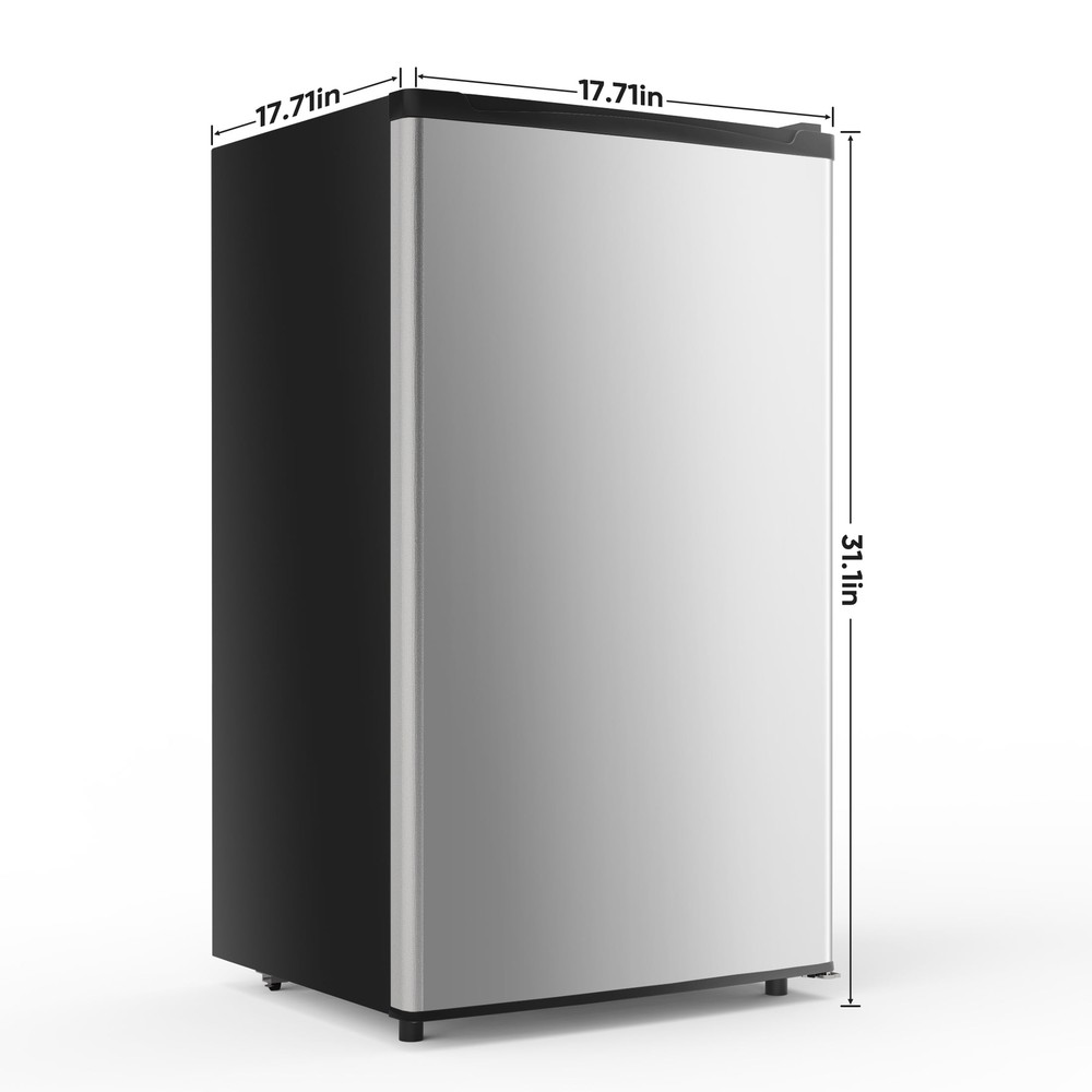 HOMEFLA Single Door Mini Refrigerator, 17.7" Width, with Separate Freezer
