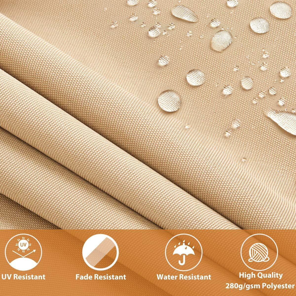 Patio Awning Manual Retractable Sun Shade Canopy Outdoor Deck Shelter 4 Size