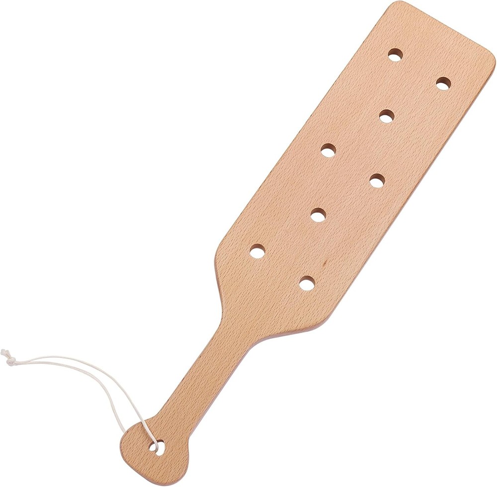 Beech Wood Paddle W/ Airflow Holes Solid Durable Wooden Paddle Smooth Surface