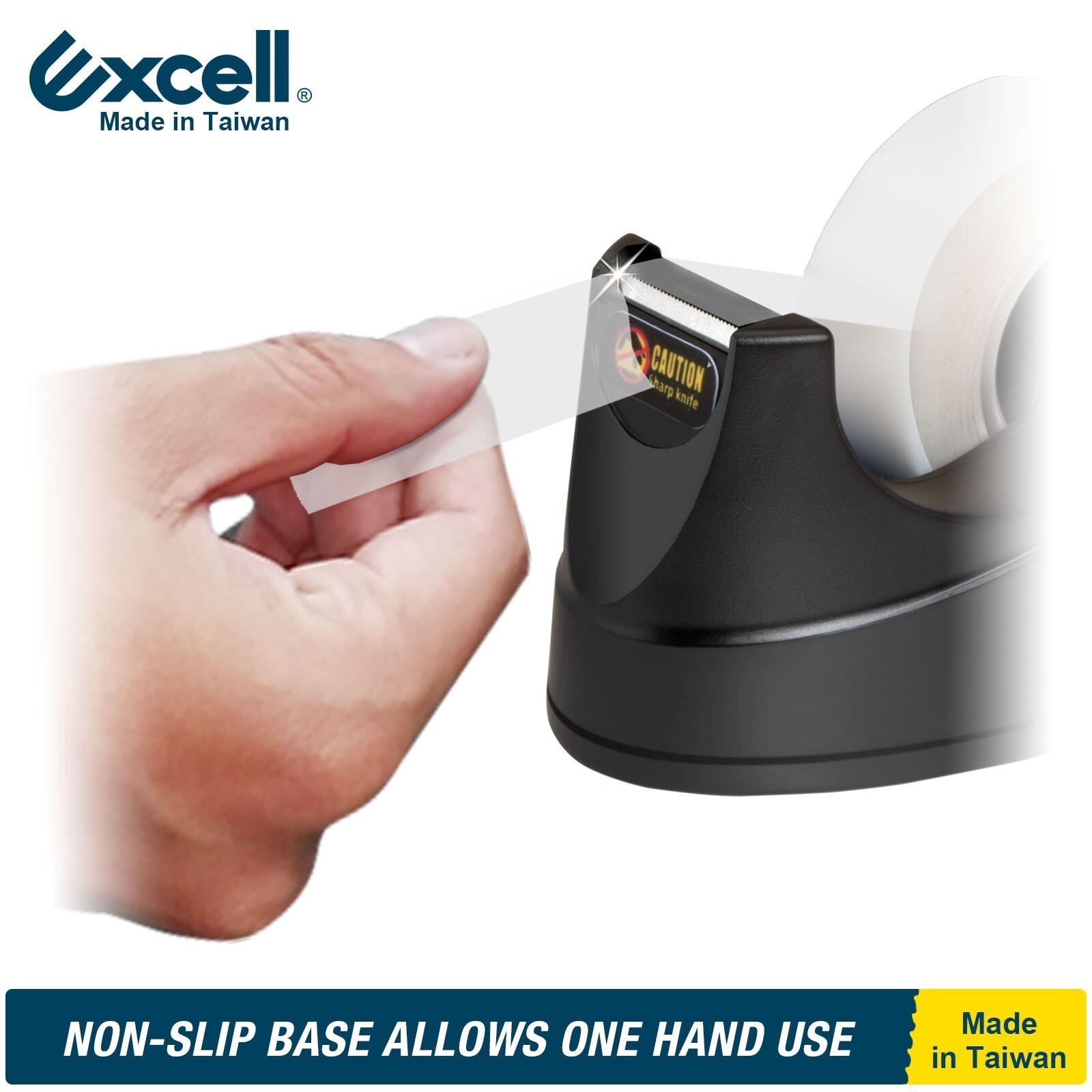 Excell Mini Desktop Tape Dispenser 3/4" Tape 1" Core, Lightweight OFC, No Tape
