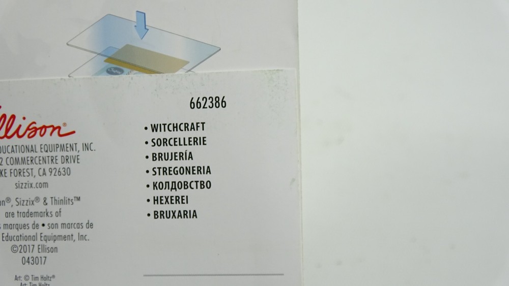 2017 Tim Holtz Sizzix Thinlits Witchcraft Halloween Dies No. 662386