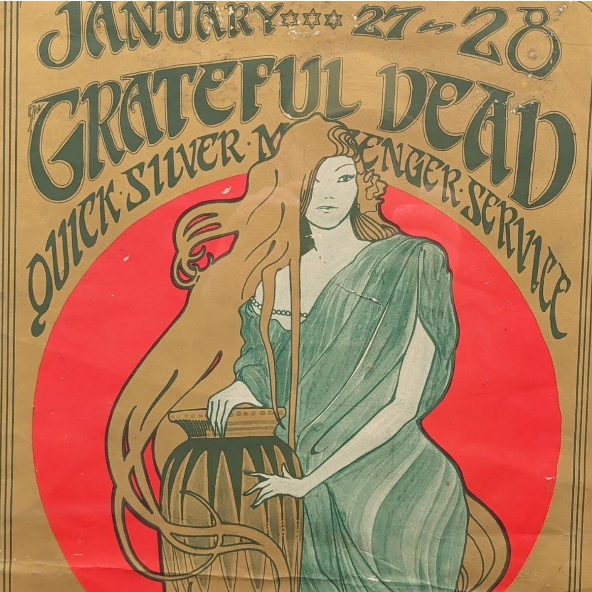 GRATEFUL DEAD FD 45-1 AVALON BALLROOM CONCERT POSTER 1967 Dead Classic Vintage