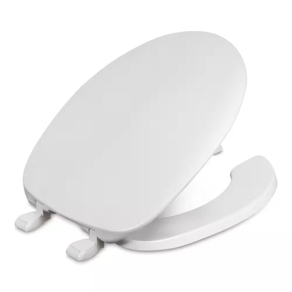 220-001 round Open Front Toilet Seat in White