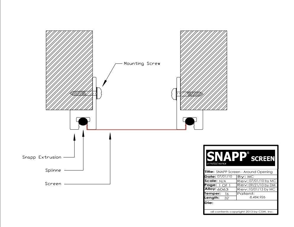 SNAPP® screen PVC Porch Screening Kit (10 Pack - White)