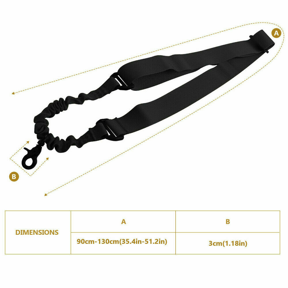 Single Point / Two Point Tactical Gun Rifle Sling Strap Adjustable Airsoft Hunt