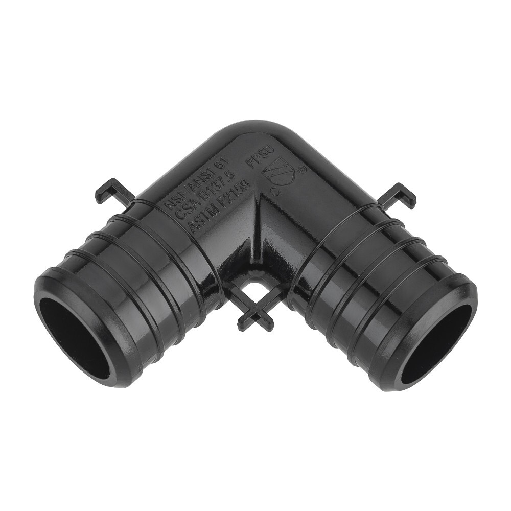 50 PCS EFIELD Poly Barb Crimp Pex Fittings 1" X 1" Elbow With Position Tab, NSF