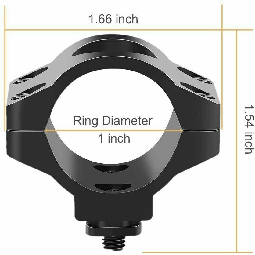 Tactical M-LOK Offset Light Mount 1" Ring Mount for Flashlight Scope MLOK Rail