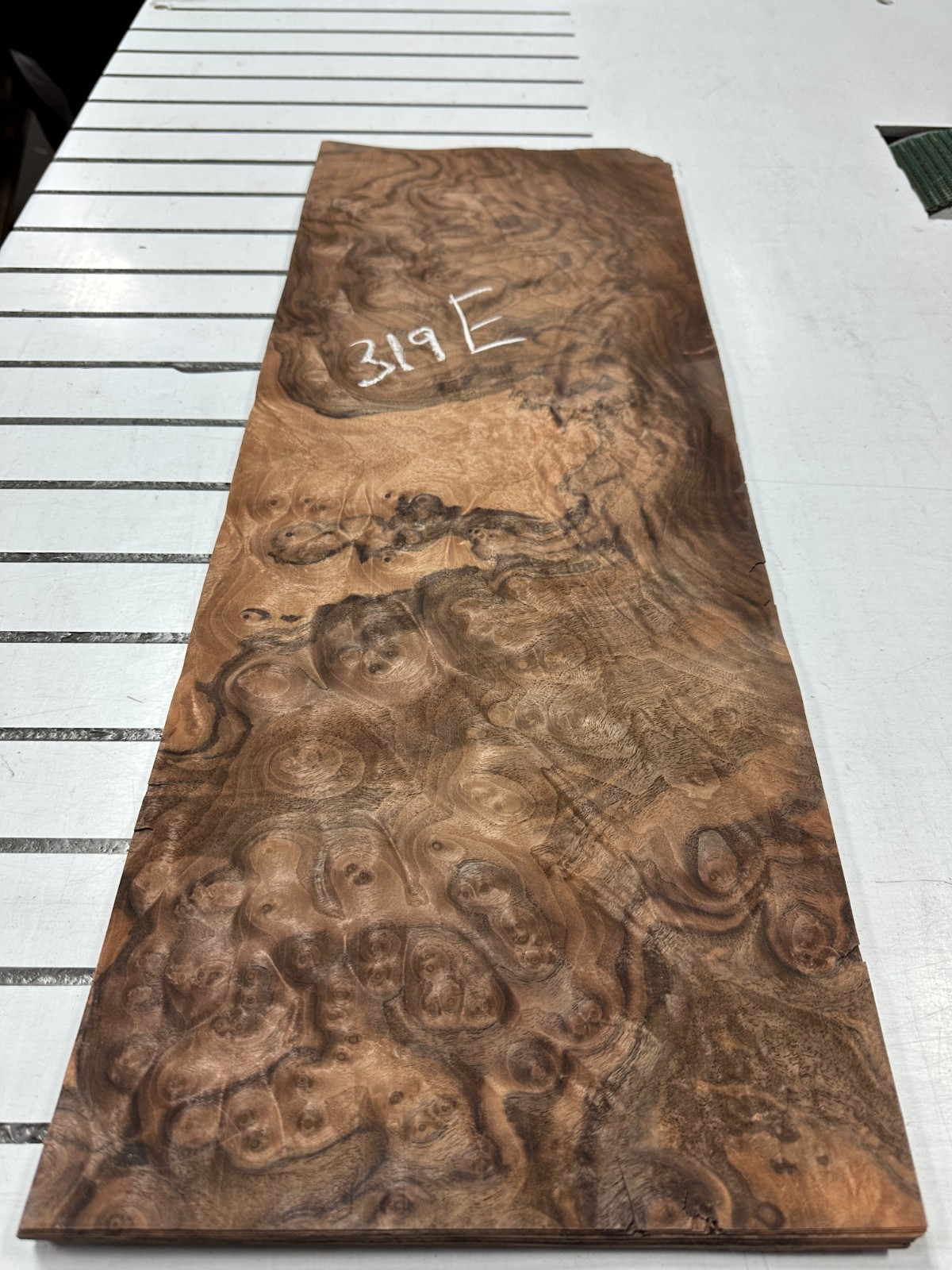 Walnut Burl Raw Wood Veneer 2 sheets 25'' x 10'' 319E