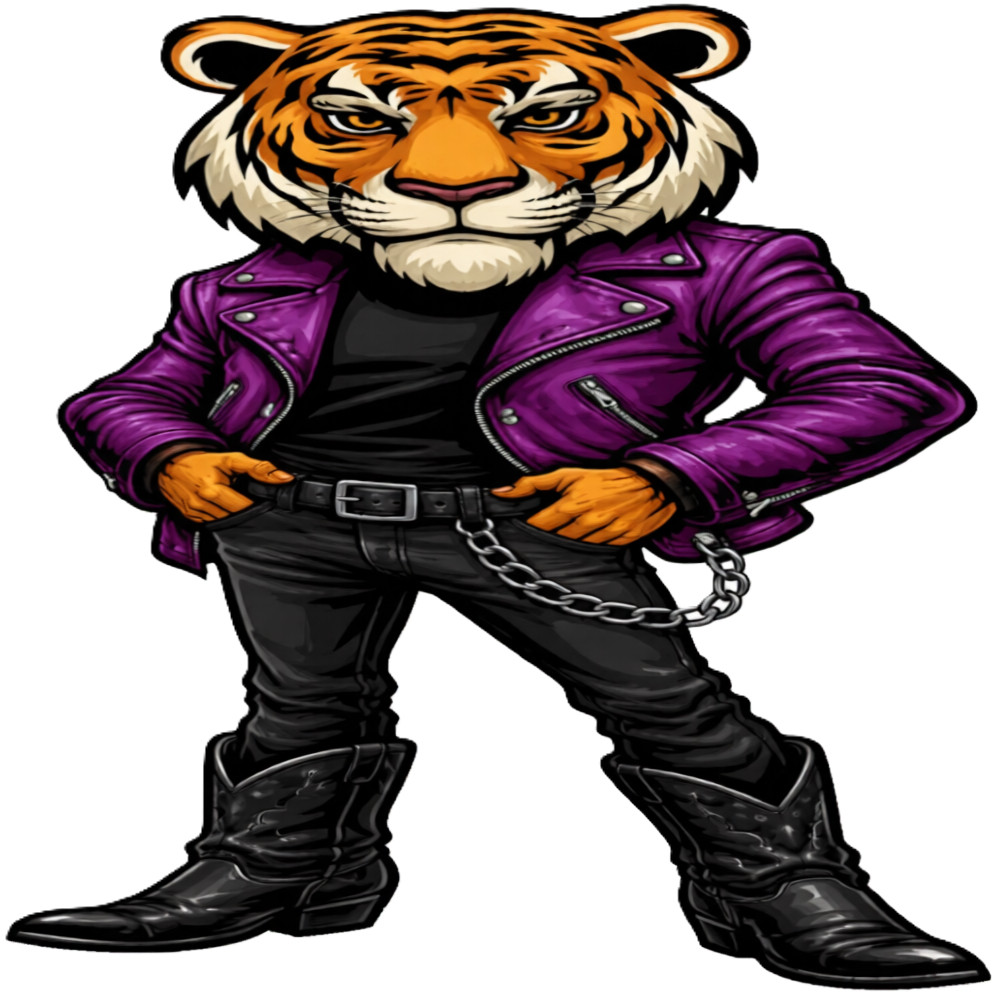 30 Custom Violet Wild Tiger Personalized Address Labels