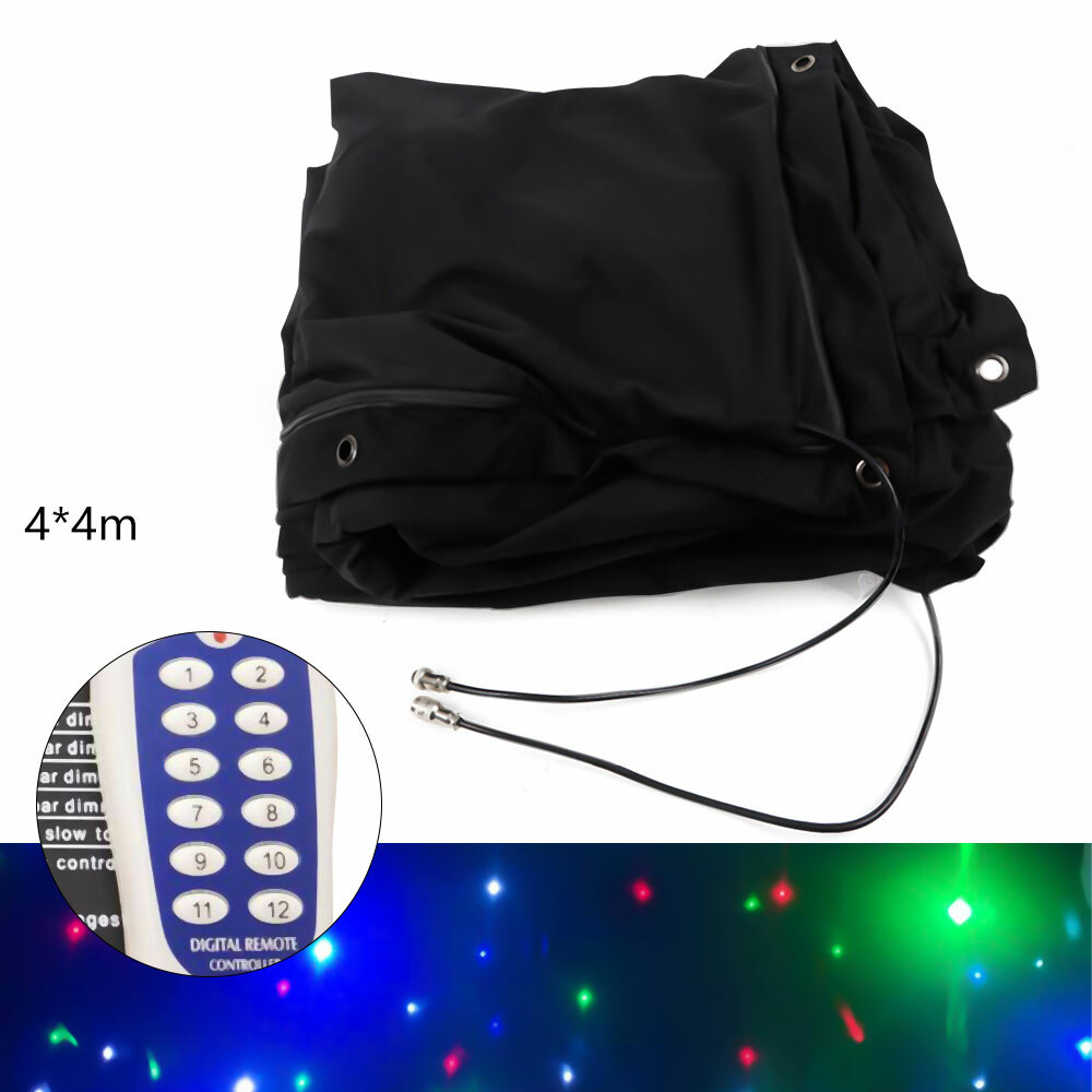 13*13FT Stage Lighting Star LED Backdrop Wedding Party Curtain + Controller