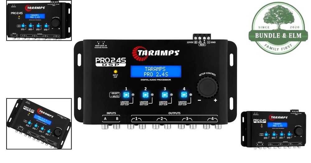 Pro 2.4S DSP Crossover Equalizer 15-Band Graphic 4-Channel Audio Processor