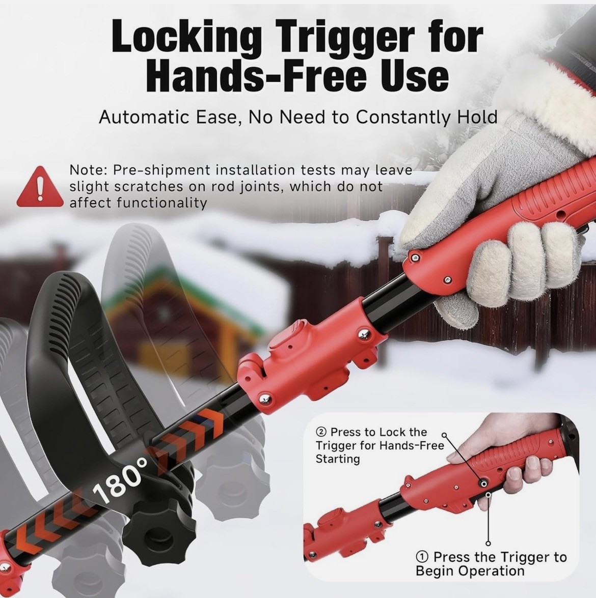 Electric Cordless Snow Shovel, 14.4-Inch | 24V | 5.0Ah Brushless Cordless Snow B