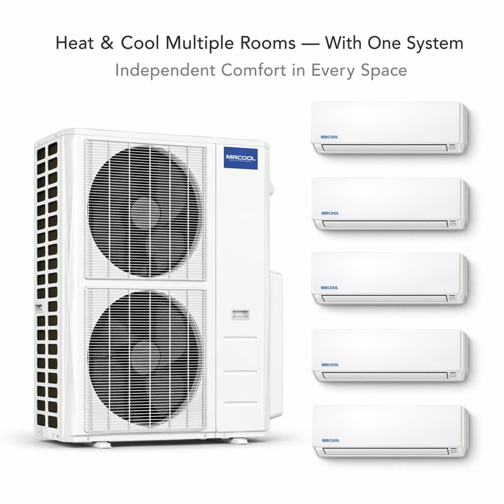 MRCOOL 5 Zone Mini Split DIY Multi Zone Ductless Heat Pump Split AC 230V