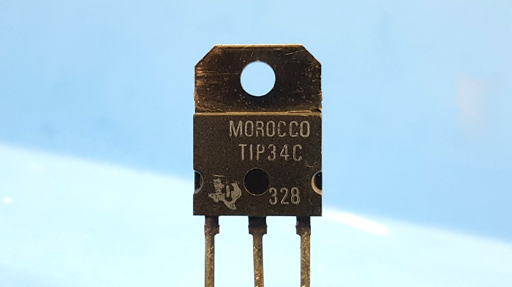 4pcs- Power Transistor, TIP34C, TI, PNP, 10A/100V