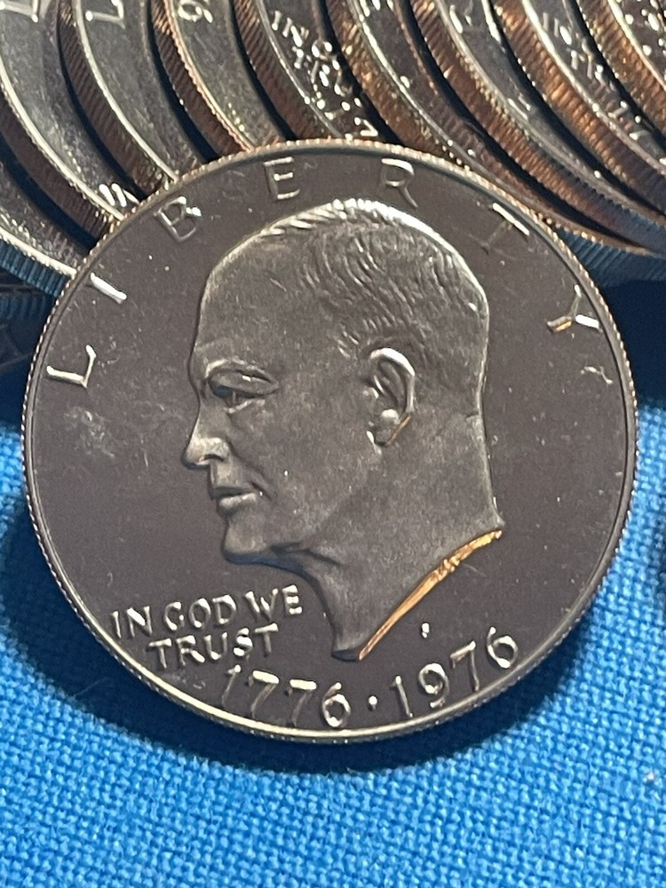 1976 S Proof Eisenhower Bicentennial “Ike Silver Dollar”. type 1................