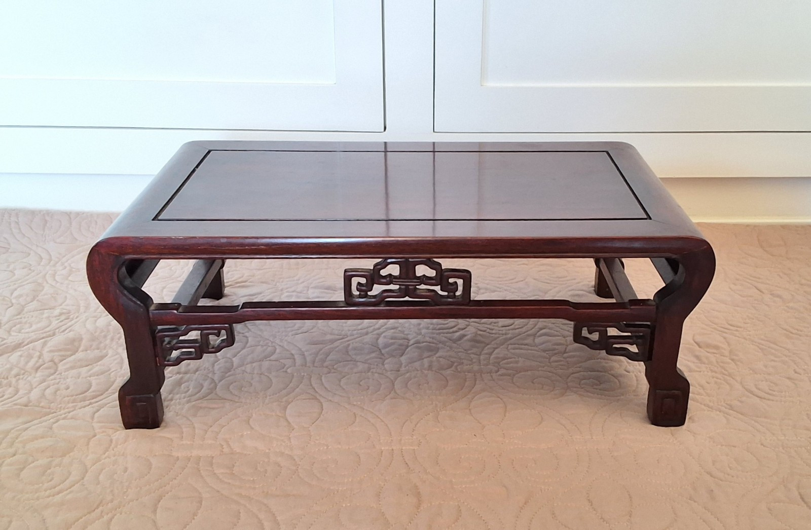 MCM Asian BONSAI Chestnut Brown Mahogany Wood Rectangular Table Shrine Alter