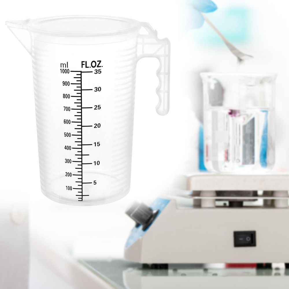 QWORK 2 Pack 32oz (1 Quart) Measuring Pitcher - Plastic, 32 ounces, Clear
