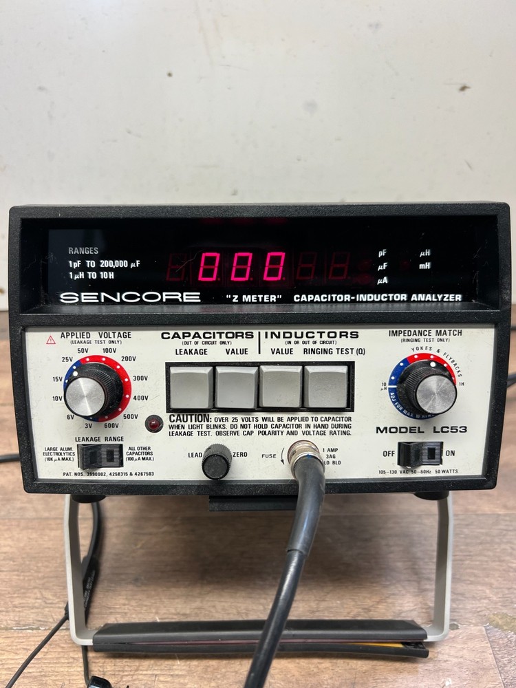 Sencore LC53 Z Meter Capacitor Capacitance Inductor Inductance Analyzer