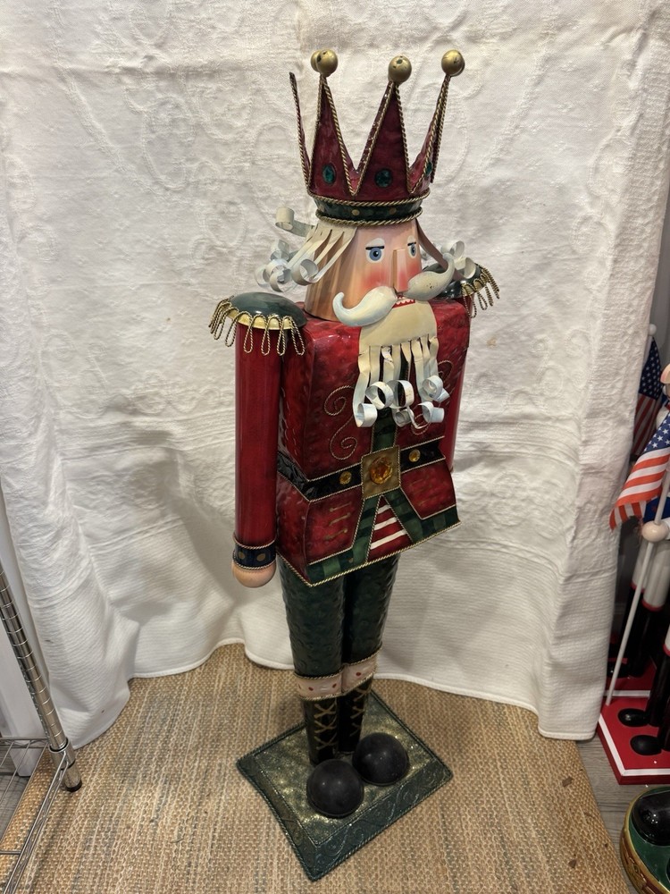 Tin Nutcracker Stands At 43 Inch Tall