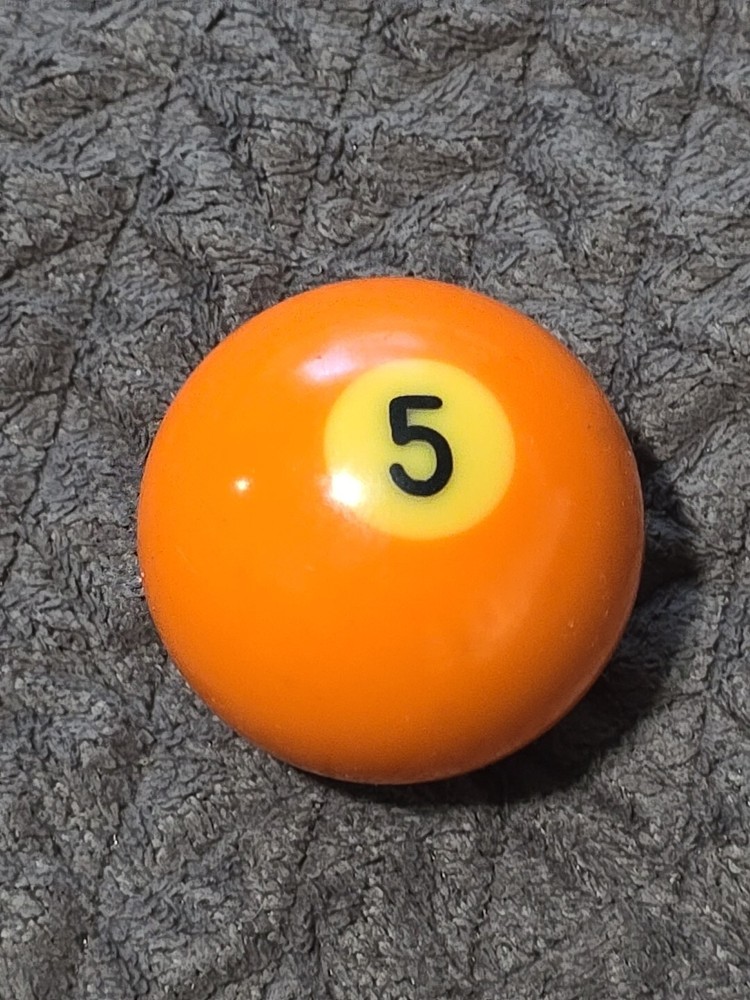 🎱Vintage Replacement Belgian (#5) Pool Ball~Billiards Solid Orange Ball 2"