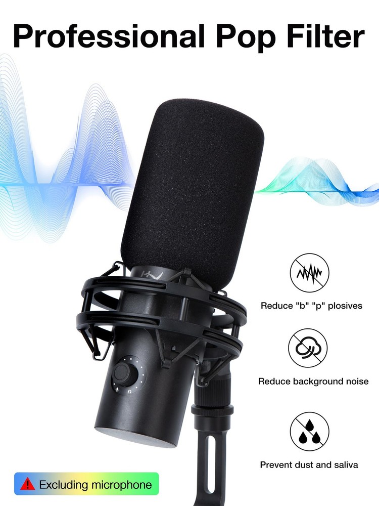 QuadCast 2 Pop Filter Windscreen Compatible with HyperX QuadCast 2 Microphone...