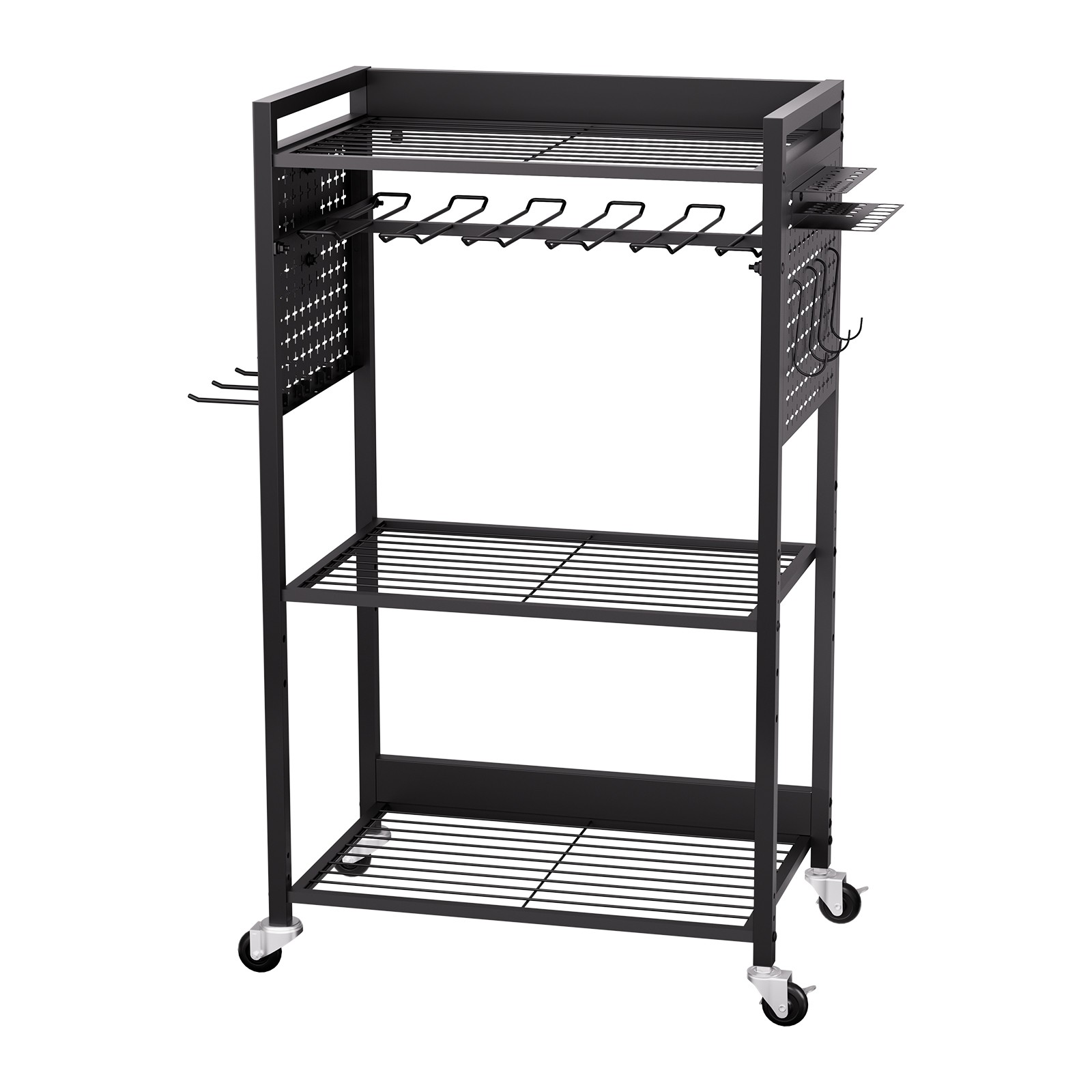 VEVOR 4-tier Tool Organizer Cart on Wheels 150 lbs Garage Cart for Workshop