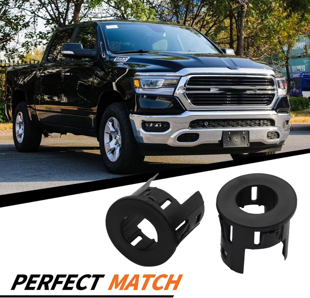 4X Parking Assist Sensor Mount Bracket Bezels Compatible with 2014-2018 Ram...