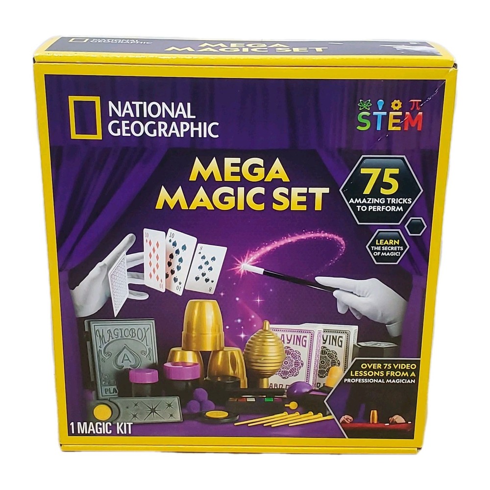 National Geographic Mega Magic Set 75 Tricks Video Lessons STEM