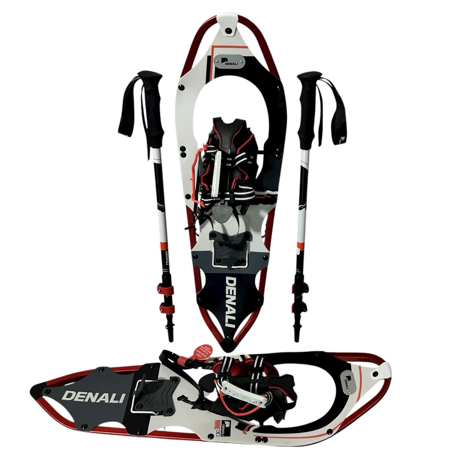 Denali Sawtooth Spin Snowshoes 9x30 Winter Hiking Kit w/ Poles & Bag – 250 lb