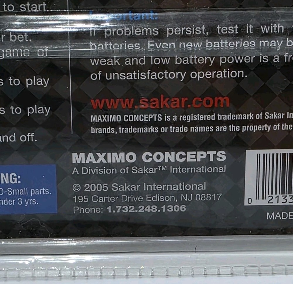 2 Maximo 2005 Electronic Handheld Casino Games