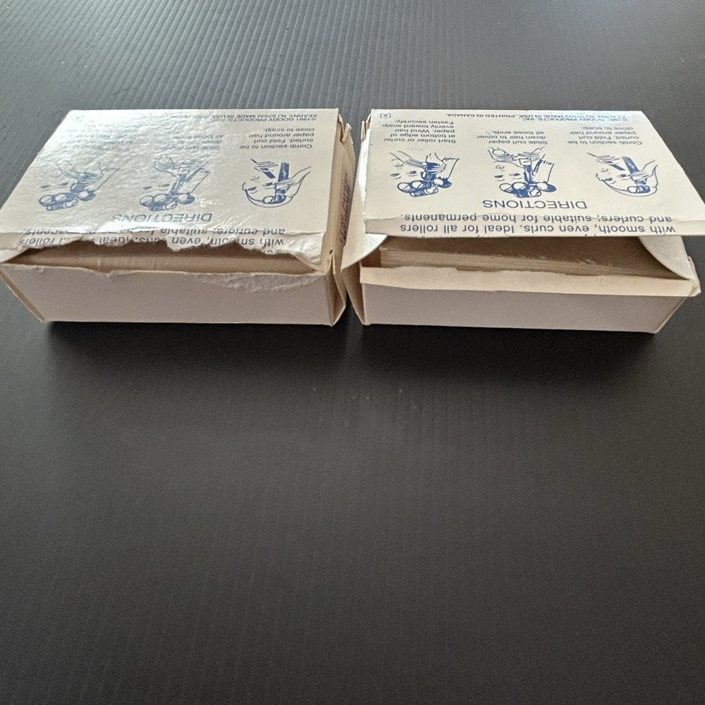 Vintage Goody Curl Papers End Papers 2 Box Set