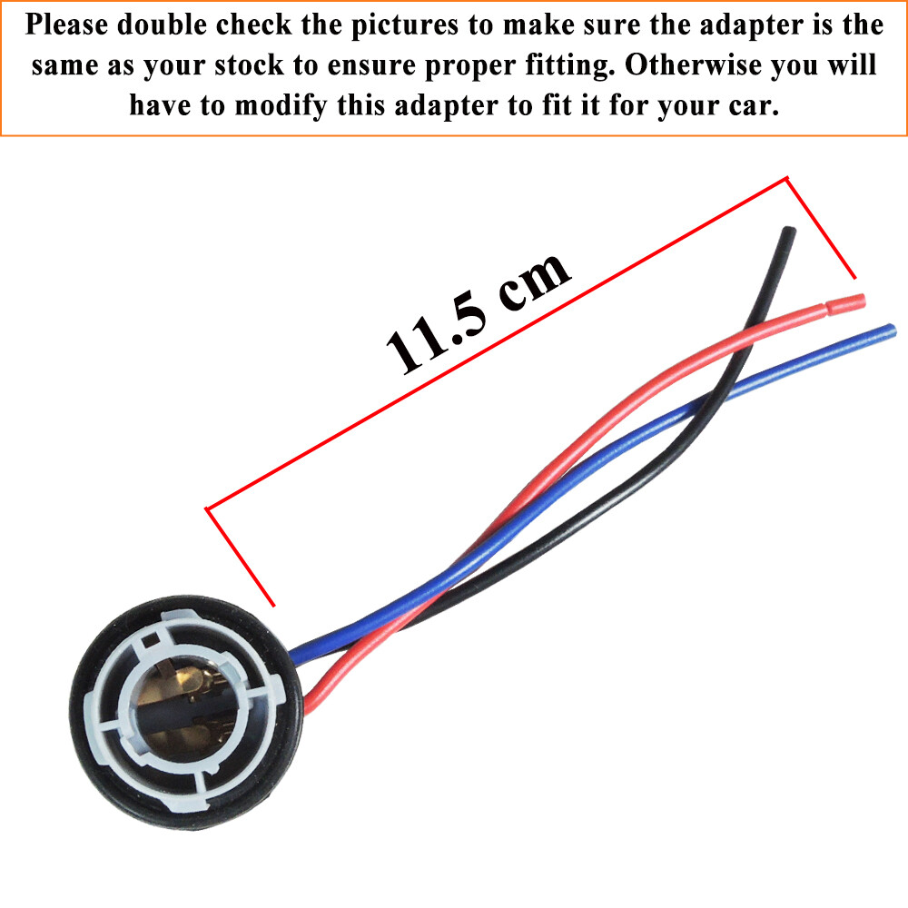 2pcs 1157 2057 2357 Tail Stop Brake Light Female Connector Socket Wiring Harness