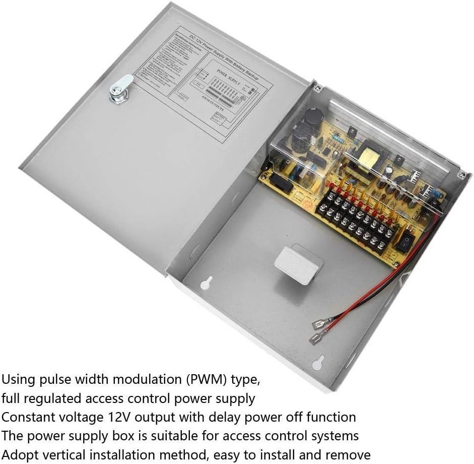 UPS Power Supply 12V 10A Control System Vertical Installation Access Control