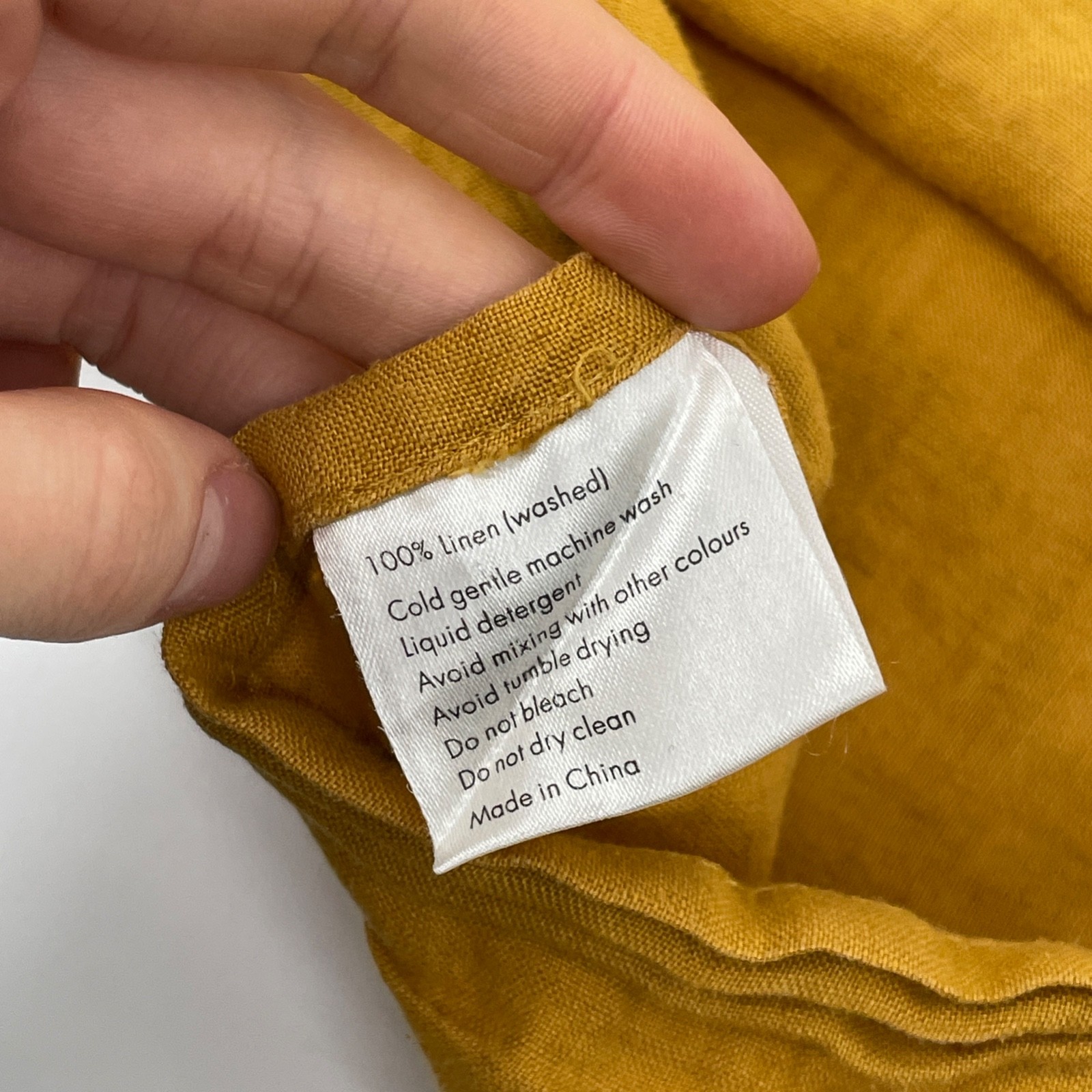 Set of 2 Bed Threads 100% Linen Mustard Yellow Pillowcase solid Queen standard