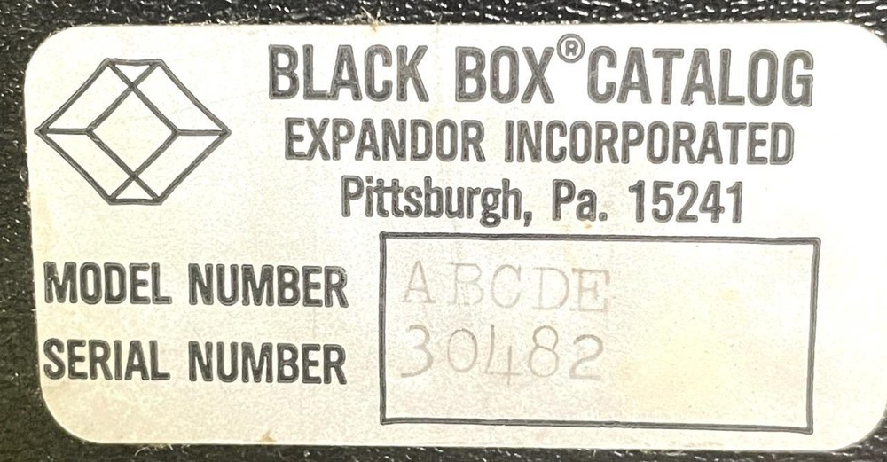 Expandor Incorporated Black Box Catalog ABCDE 5-Position Manual Switch Module