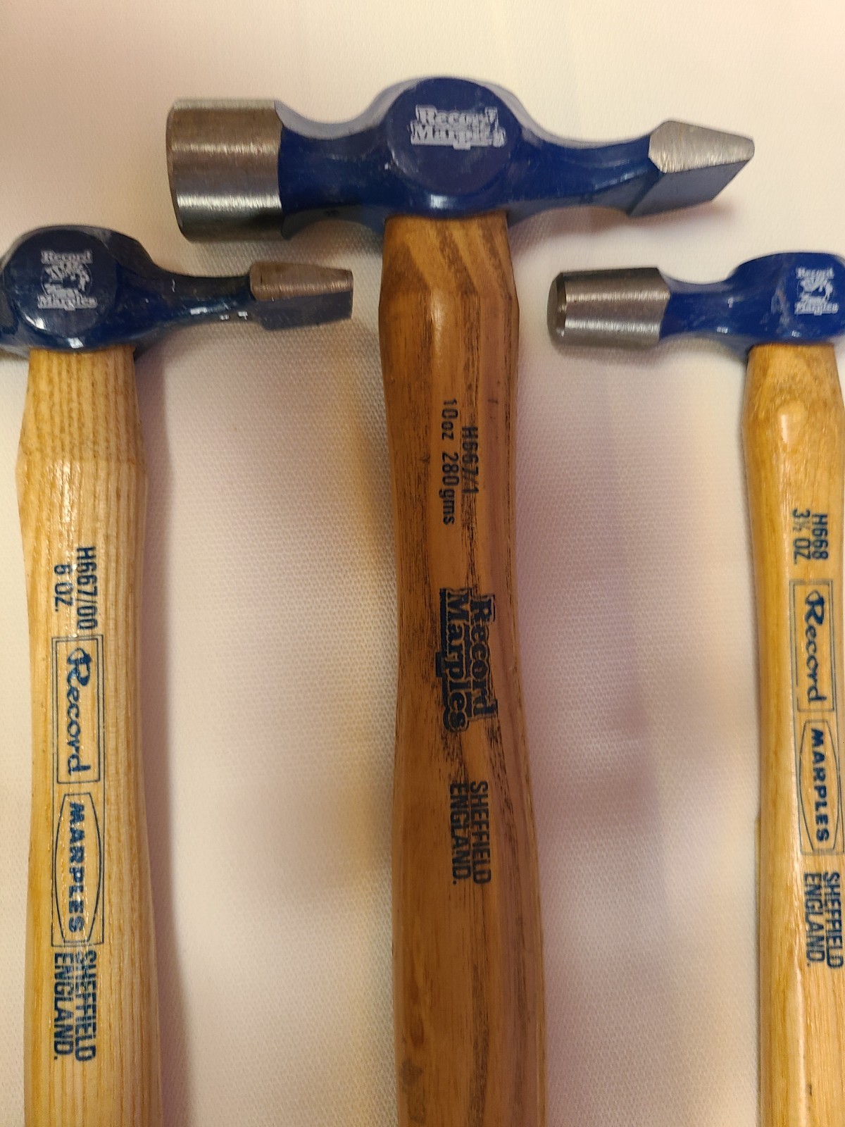 Marples Record Cross Peen Hammer Sheffield Eng. Set of 3