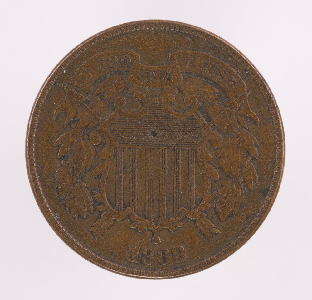 1868 2c Two Cent Piece (B2733)