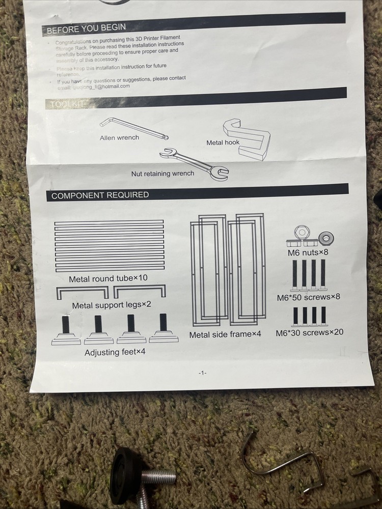 3D Printer Filament Storage Rack, 5-Tier