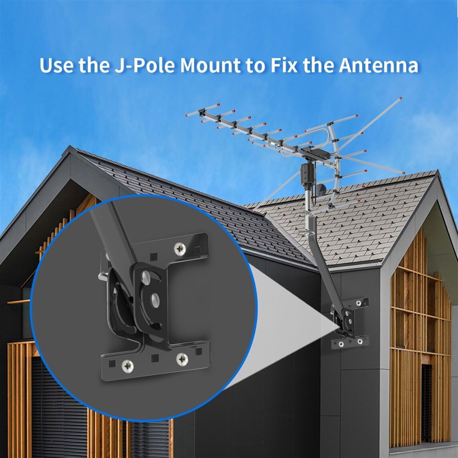 990 Miles Amplified Outdoor TV Antenna Motorized V/UHF HDTV 1080P 4K 360° Rotate