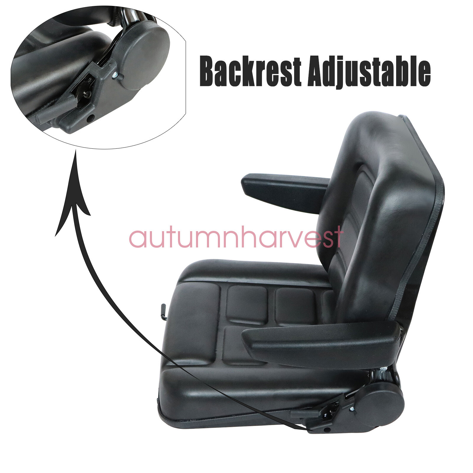 Universal Lawn Mower Tractor Seat Forklift Seat Adjustable With Armrest