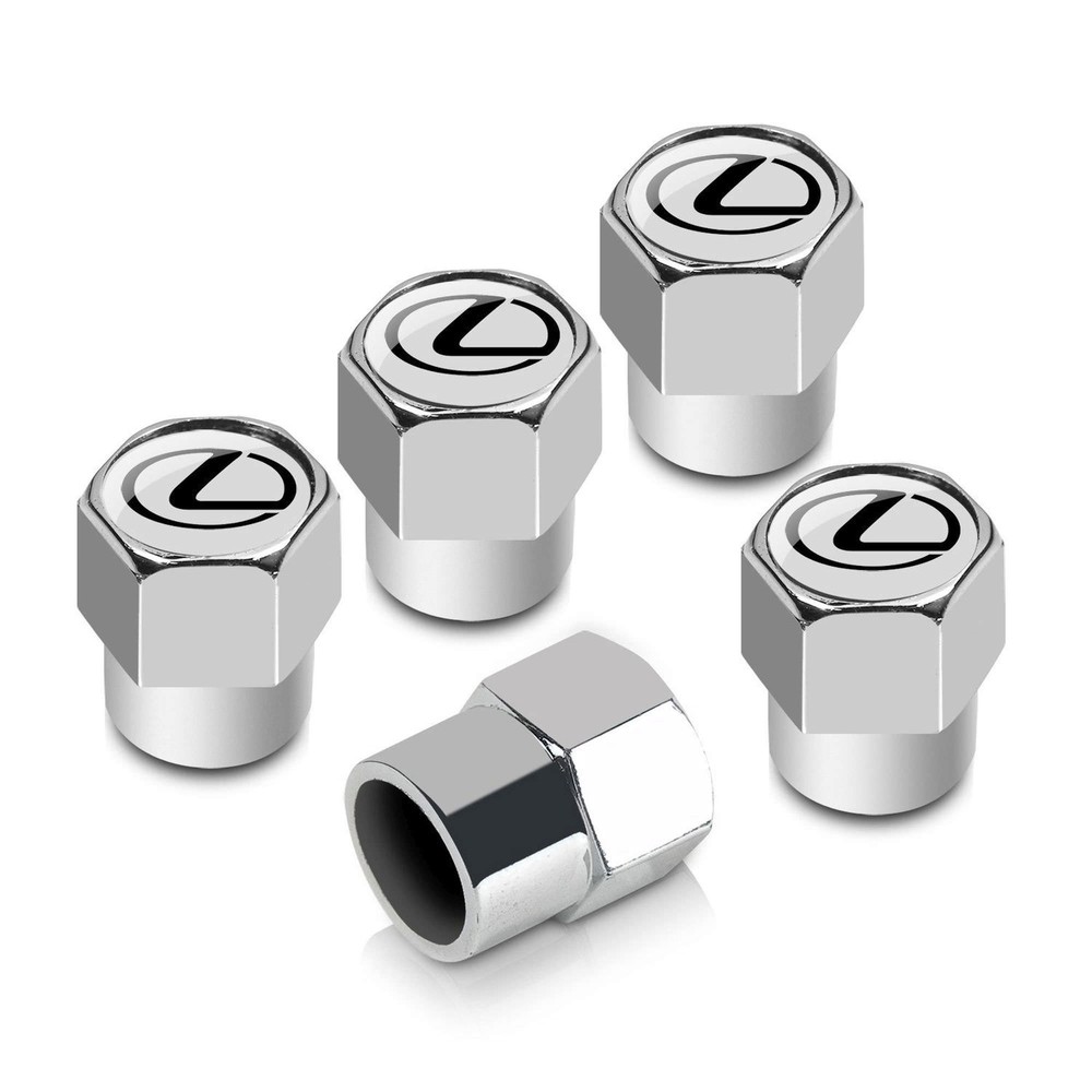 Lexus Tire Stem Valve Caps Set (Chrome)