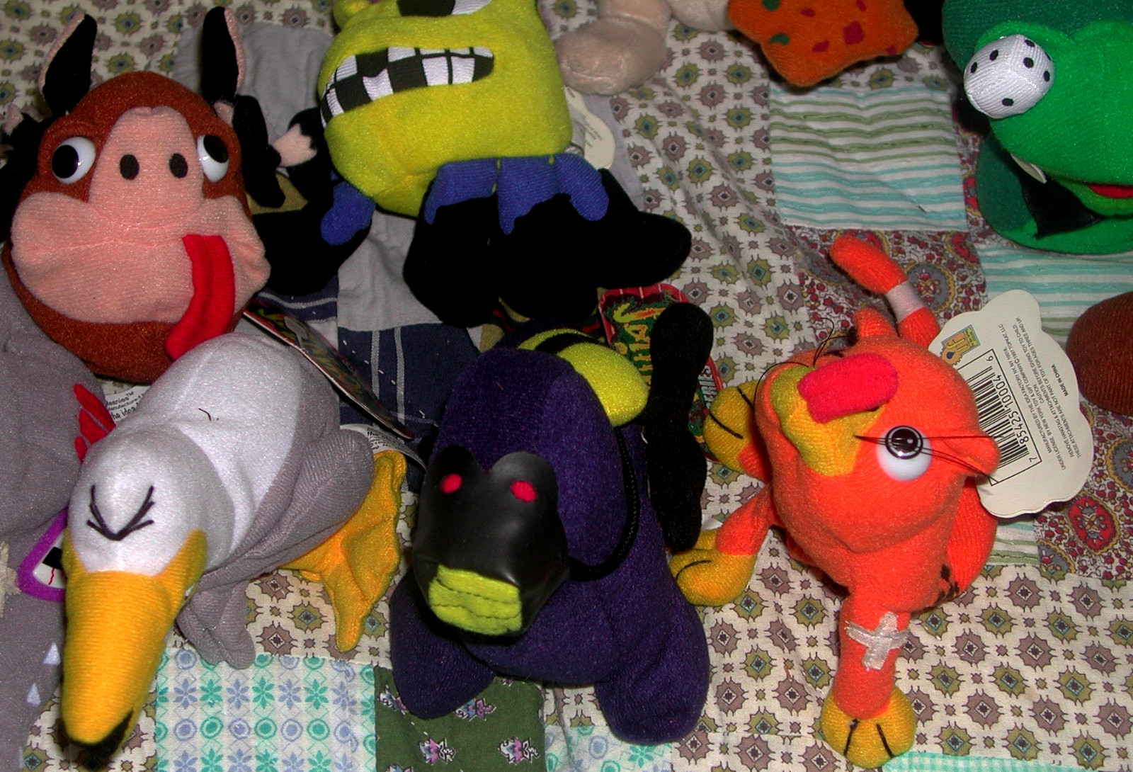 1 LOT OF 13 DIFFERENT MEANIES SERIES 1 STUFFED TOYS WITH TAGS
