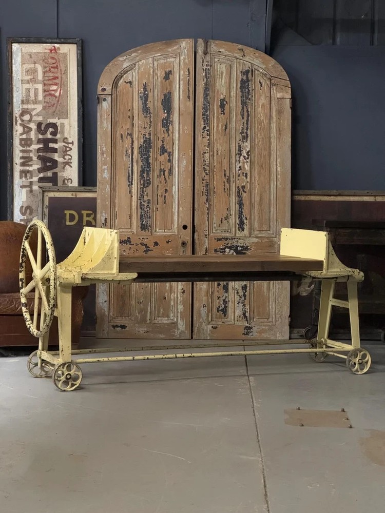 Antique Industrial Clamp Table