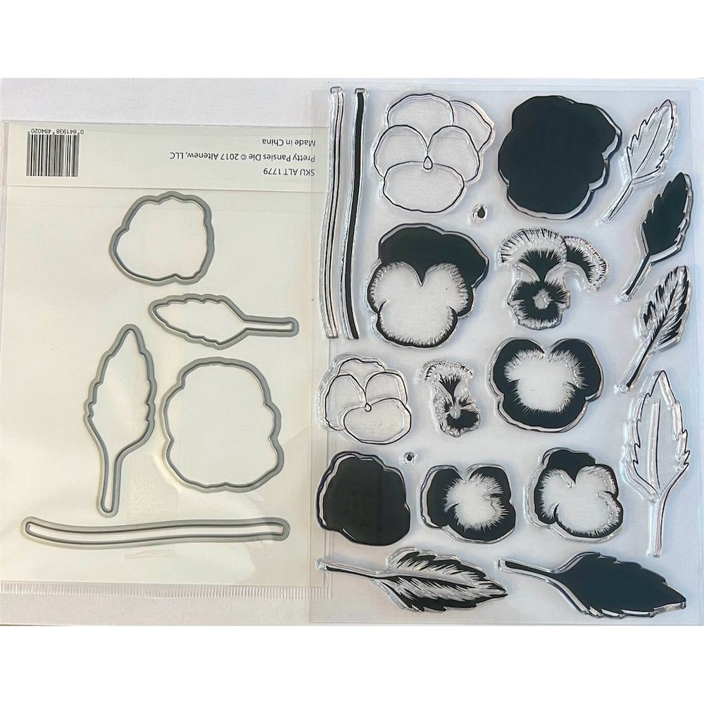 Altenew Pretty Pansies Stamp & Die Bundle Set