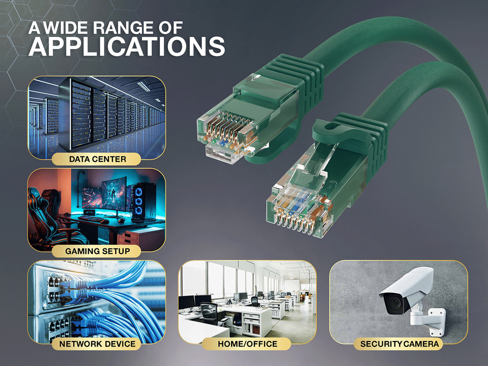 25ft Cat6a UTP 10G Ethernet Network Patch Cable Snagless 24AWG Bare Copper, G...