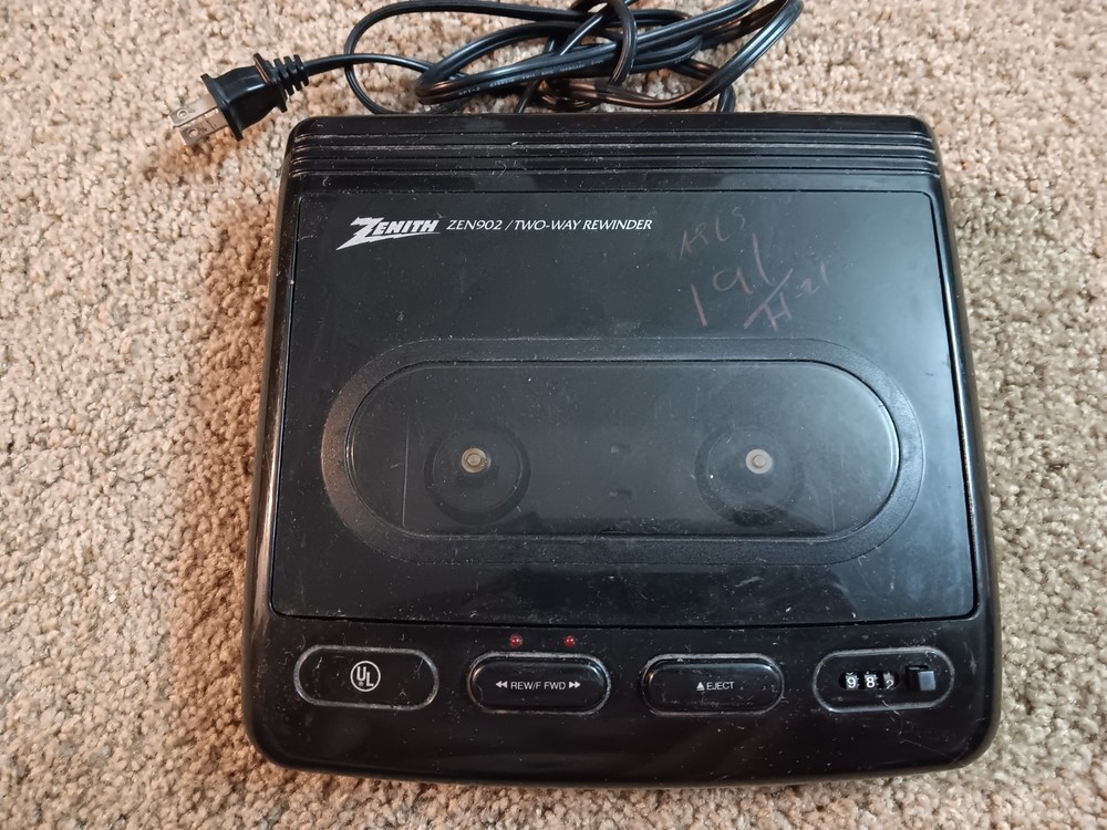 Zenith VHS Tape Rewinder - Texted and Working