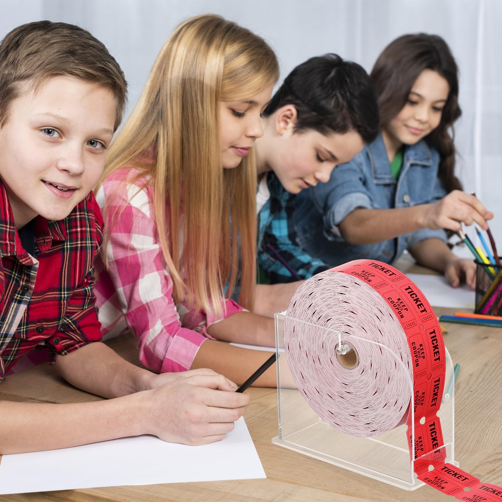 Acrylic Raffle Ticket Dispenser 5.6 * 7.6 * 3.1inch Raffle Ticket Holder for ...