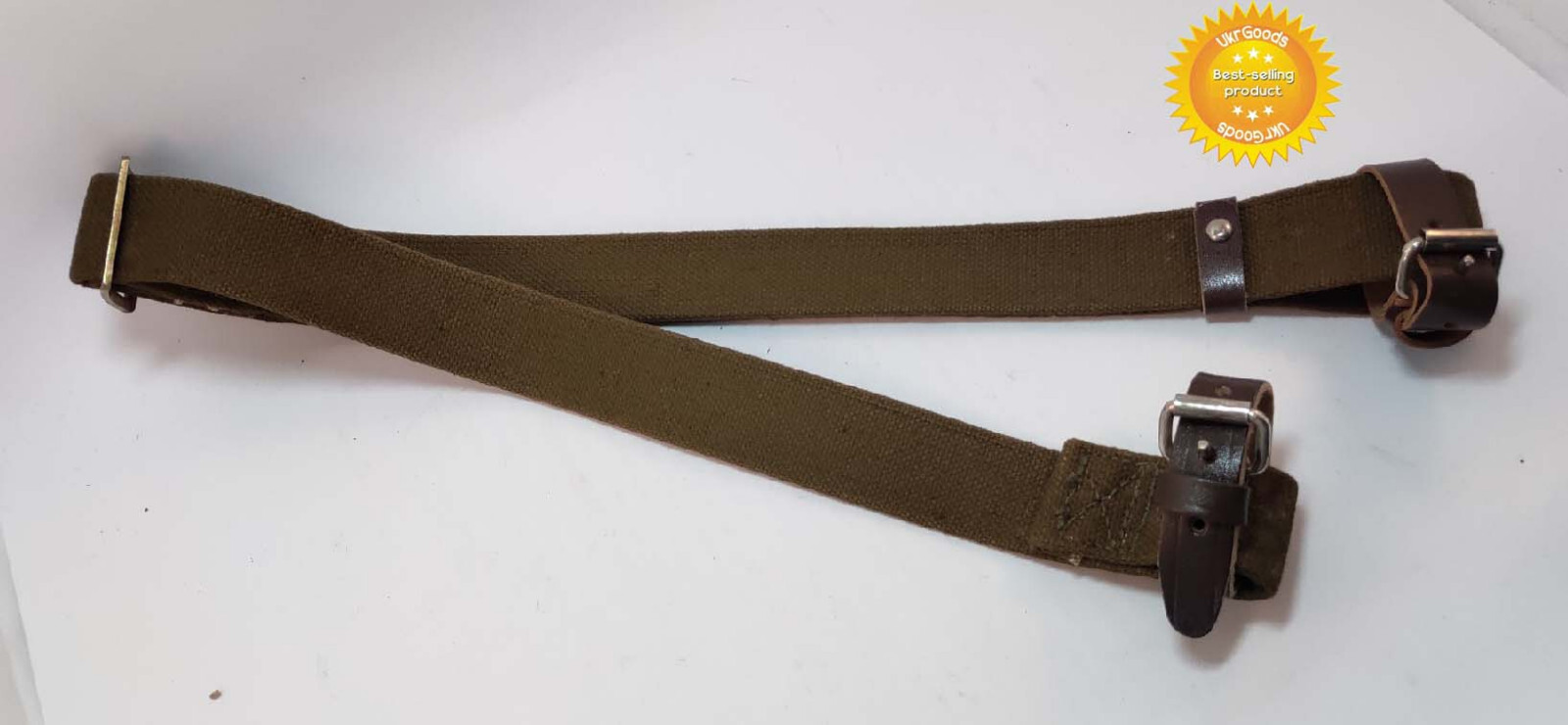 Mosin Nagant Rifle Carry Sling Rare Khaki Canvas Leather Original Soviet USSR