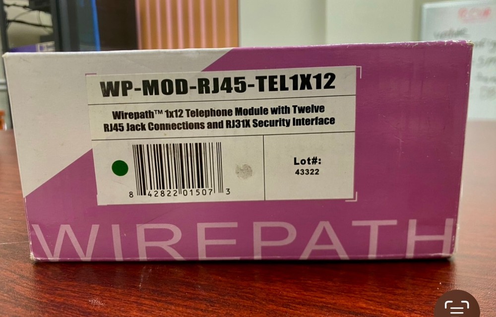 Wirepath WP-MOD-RJ45-TEL1X12 1x12 Telephone Module